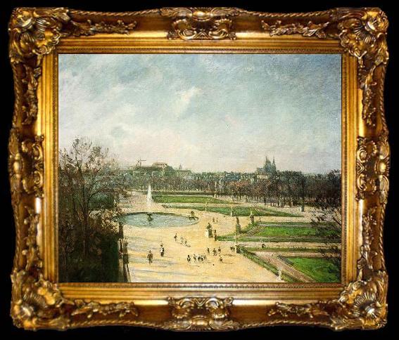 framed  Camille Pissarro Tuileries Gardens, ta009-2